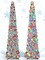 5 ft Pre-lit Pop up Silver Christmas Tinsel Tree(Silver)16"D x 16"W x 60"H